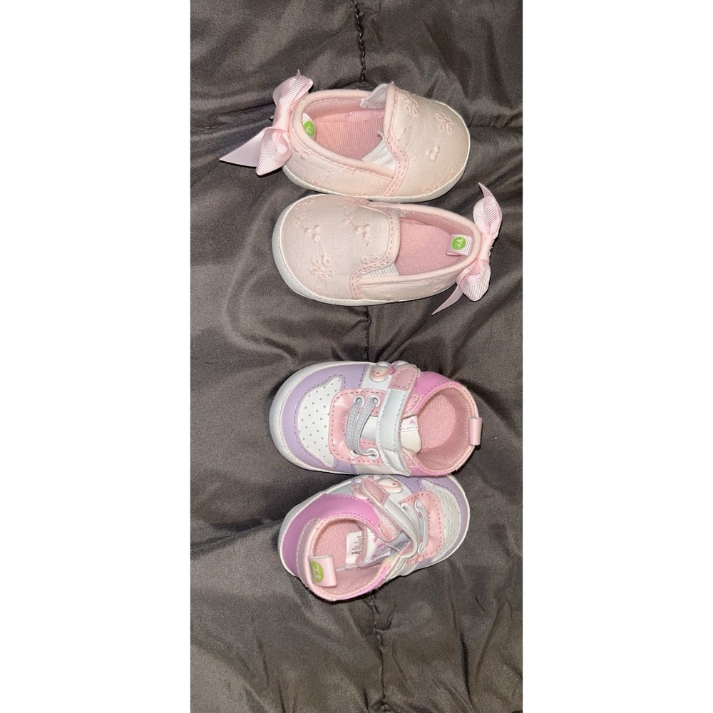 First Steps Bundle Of 2 Baby Girl Shoes - Size 2